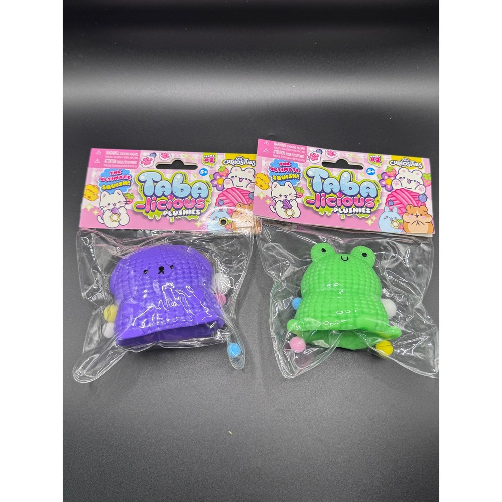 Orb Taba-licious Plushies Series 2 Ultimate Squish Frog & Bear Set of 2 New